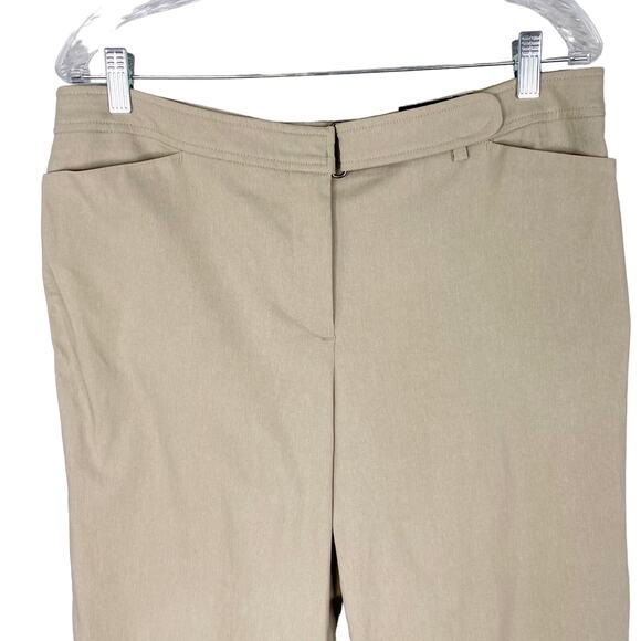 Lane Bryant Crop Pants 14 Tan Khaki Stretch New - Picture 2 of 10